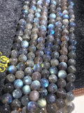 12MM Labradorite Round beads, Top Quality perfect round shape . Yellow and Blue Fire -AAA Grade . Length 15.5 Inch