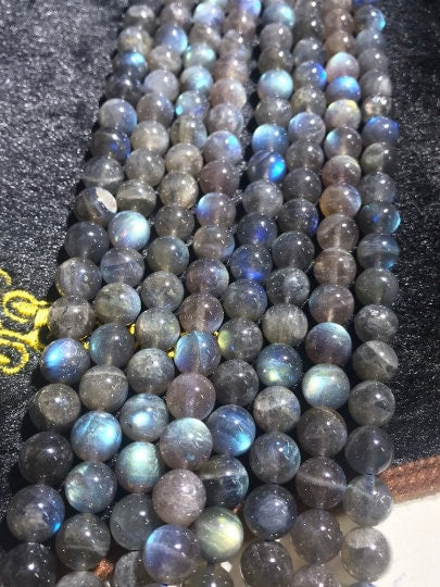 Labradorite 10MM, Labradorite Round beads, Top Quality perfect round shape . Yellow and Blue Fire -AAA Grade