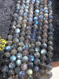 Labradorite 10MM, Labradorite Round beads, Top Quality perfect round shape . Yellow and Blue Fire -AAA Grade