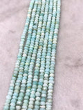 Peruvian Opal Faceted Rondelles 3 - 3.5mm size, Super Quality beads- Peruvian Opal Beads Length 13 Inch