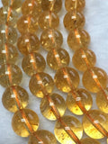 Citrine 10MM Genuine Citrine Quartz Round Beads size, Super AAA Quality , 15.5 Inch Strand Wholesale Price