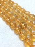 Citrine 10MM Genuine Citrine Quartz Round Beads size, Super AAA Quality , 15.5 Inch Strand Wholesale Price