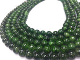 Chrome Diopside Round Beads 10 mm size - AAAA Quality - 40 cm Length- Chrome Diopside Beads
