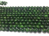 8mm Chrome Diopside Smooth Round , Very good quality,length 16 Inch Necklace Natural Chrome Diopside,country of origin Russia
