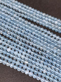 Aquamarine 4mm , Aquamarine Round AAAA Quality Perfect Round Beads- Wholesale Price- Length 40 cm- Blue Aquamarine Beads- Aqua Round Beads