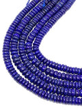 Lapis 8MM ,Lapis Roundel Beads , AAAA Quality Dark Blue Color , 40 cm Length- Lapis Roundel Beads -Natural Lapis Beads origin Afghanistan