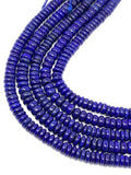 Lapis 6MM ,Lapis Roundel Beads , AAA Quality Dark Blue Color , 40 cm Length- Lapis Roundel Beads -Natural Lapis Beads origin Afghanistan
