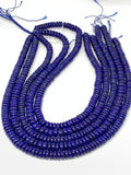 Lapis 6MM ,Lapis Roundel Beads , AAA Quality Dark Blue Color , 40 cm Length- Lapis Roundel Beads -Natural Lapis Beads origin Afghanistan