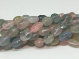 AAAA Quality Aquamarine Nugget Beads 9x11 to 10x12 mm Size, Length 40 cm- Free Form Aquamarine & Morganite Beads - 1 Strand