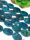 Apatite 18x25 MM Neon Apatite Faceted Oval Beads - 40 cm Length - Neon Apatite Beads- Neon Apatite Gemstone Beads