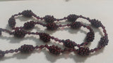 Garnet big ball hand Made Necklace , Length 32"