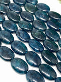Apatite 8X10 MM Neon Apatite Oval Beads - 40 cm Length - Neon Apatite Beads- Neon Apatite Gemstone Beads