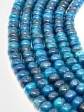 Apatite 8 MM Neon Apatite Roundel Beads - 40 cm Length - Top Quality - Neon Apatite Rondelle Beads- Neon Apatite Roundel