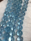 Blue Topaz 10M Round Beads- Top Quality, Length 40 cm,- 100% Natural Blue Topaz Beads- Blue Topaz Beads