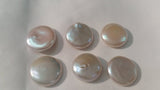 17MM Freshwater Pearl Coin Shape, Loose Coins pack of 2 Pc. Natural freshwater pearl Grade AA, not drilled.