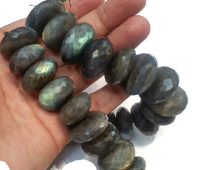 22MM Extra Big Labradorite Faceted Roundel , Very rare Available , Top Quality and Machine cut