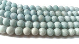 7MM Smooth Round Larimar Beads, Length 40cm AAA Quality Larimar , good Quality larimar necklace