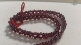 Garnet Rice Double Drill with Round Beads. Length 16", Garnet Rice shape , Garnet fancy shape .