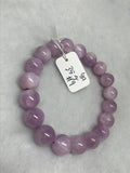 10MM Kunzite Bracelet , Beautiful Purple Bracelet, Natural Kunzite Round Beaded Bracelet ,weight 35gm Gemstone beads Code :-#9