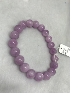 10MM Kunzite Bracelet , Beautiful Purple Bracelet, Natural Kunzite Round Beaded Bracelet ,weight 35gm Gemstone beads Code :-#6