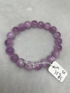 Kunzite Bracelet 10mm , Beautiful Purple Bracelet, Natural Kunzite Round Beaded Bracelet ,weight 35gm Gemstone beads Code :-#5