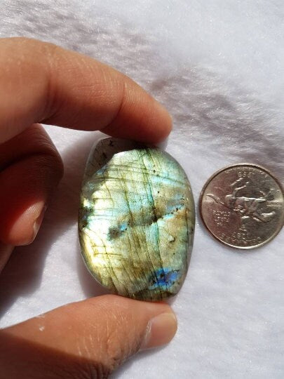 33x42MM Yellow Labradorite Smooth Cabochons , ,NATURAL Labradorite cabs .code 421-430 weight 17.4gm