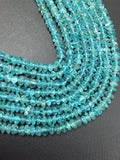 Apatite Roundel Beads 4.5 to 5mm size , 14 Inch Strand-