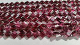 Garnet faceted Kite shape , Size 6mm and Length of strand 15"- Garnet Kite Beads -