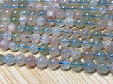 Aquamarine 6 mm Half strand ,Aquamarine & Morganite Smooth Round beads, AA Quality 20 cm Length - Aquamarine Round Beads-