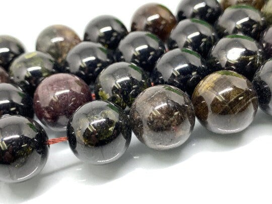 14MM Tourmaline Round Beads - 40 cm- Gemstone Round Beads  - Tourmaline Round- Multi Color Tourmaline Beads-Origin Mozambique