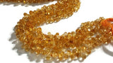 Citrine Smooth Drop Shape ,Size 4X7 MM Good Color , origin from Brazil . natural citrine , gemstone shapes , length 15"