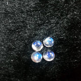 5MM Moonstone Cabs AAAA Quality, Blue Moonstone , Rainbow Moonstone top Quality Pack of 6Pc. blue fire moonstone, origin India