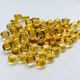 6mm Citrine Round Cabochons , Good yellow color cabs, Natural Citrine Cabs , Pack of 6 pcs