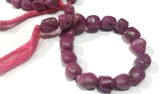 Pink Sapphire Smooth Nugget Shape 10-12mm , Natural sapphire precious stone ,AA Quality Precious stone , length 8