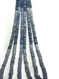 2 Strand Pack Blue Opal Shaded Smooth Heishi 4mm size ,beautiful quality , Full strand 15 Inch Length