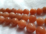 16Mm Peach Moonstone Round shape, Length 15.5 inch Good Quality Moonstone approx 24 Pc