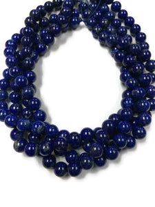 Lapis lazuli Round Beads 10mm, 15.5 Inch Strand, AAA Quality- Perfect Round Beads , Natural Lapis without any treatment or dyed .