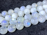 Moonstone 12MM Round Beads ,Rainbow Moonstone beads, Length 16" and AAA Quality,Origin India .Fine quality and perfect round with blue flash