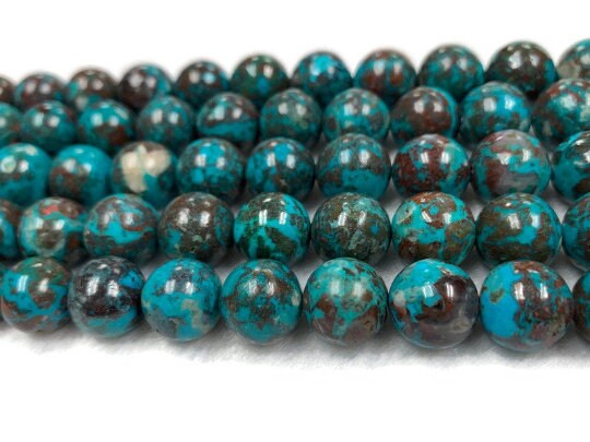 Chrysocolla 12MM  Natural chrysocolla Round Beads, Healing stone , Length 16