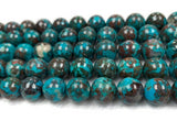 Chrysocolla 12MM  Natural chrysocolla Round Beads, Healing stone , Length 16" Gemstone beads . Perfect round with brown matrix