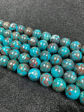 Chrysocolla 10MM  Natural chrysocolla Round Beads, Healing stone , Length 16" Gemstone beads . Perfect round with brown matrix