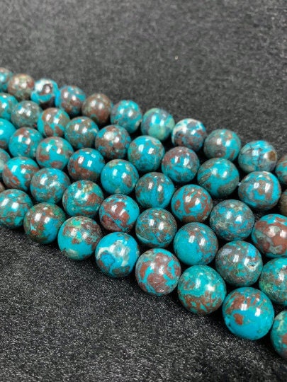Chrysocolla 10MM  Natural chrysocolla Round Beads, Healing stone , Length 16
