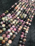 8MM Multi Tourmaline Round beads. Fine quality beads , Length 16 Inch code