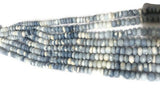 8MM PERUVIAN BLUE opal Smooth Roundel shape, Natural opal beads, Length 10" AA Quality shaded Blue Opal beads