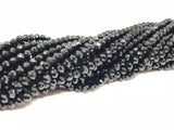 3MM BLACK SPINEL Round faceted , Gemstone faceted Beads, Micro faceted length is 15.5 Inch