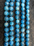 2 Strands Pack 10mm Neon Apatite Smooth Round, Perfect Round Beads- 40cm Length of each strand