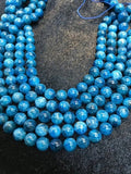 2 Strands Pack 10mm Neon Apatite Smooth Round, Perfect Round Beads- 40cm Length of each strand