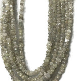 white Diamond Chips strand , length 17" Natural diamond chips, 13 carat strand , diamond beads in freeform shape .