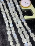 Rainbow Moonstone Faceted Nugget Beads, 10x11MM Approx. Rainbow Moonstone Faceted Tumble, Length 10 Inch- AAA Quality Beads