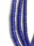 10MM Lapis lazuli Smooth Heishi , Dark Blue Fine Quality , Length in 15 " natural Lapis not dyed